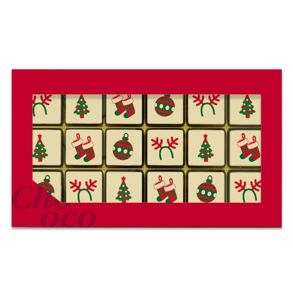 ChocoGiftbox mit 18 Schokoblöckchen 'Weihnachten'