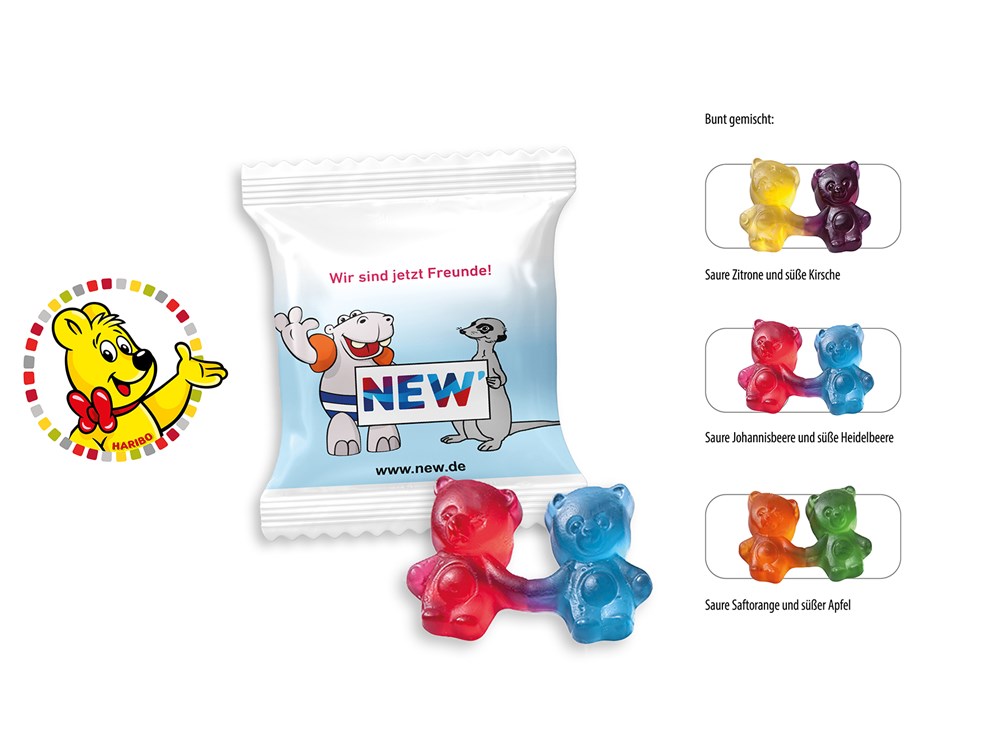 HARIBO Bärchen-Pärchen Werbetüte 1 Stück  ,  Inhalt:  HARIBO Bärchen-Pärchen