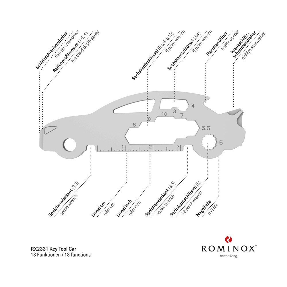 ROMINOX® Key Tool // Car - 18 functions (Auto) ROMINOX® Key Tool // Car - 18 functions (Auto)