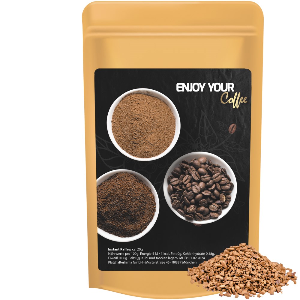 Instant Kaffee, ca. 20g, Standbeutel Mini