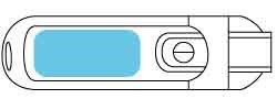 USB-Stick Kunstleder Office-Blau-512 MB