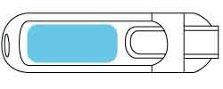 USB-Stick Kunstleder Office-Blau-512 MB