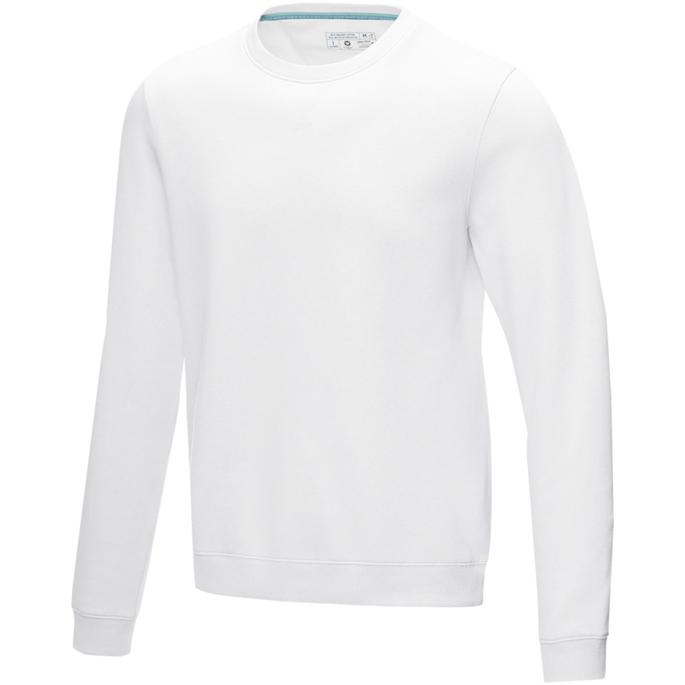 Jasper Pullover mit Rundhalsausschnitt aus Bio-Material für Herren - weiss