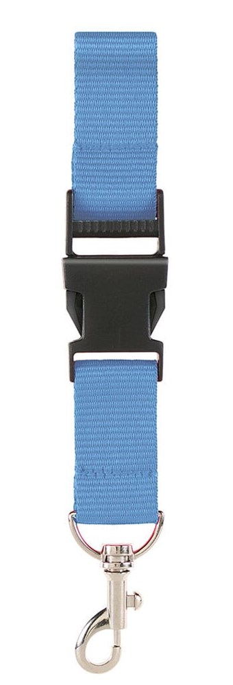 100% rPET Lanyard 2,5 cm - Hellblau (PMS 292c) / Hellblau