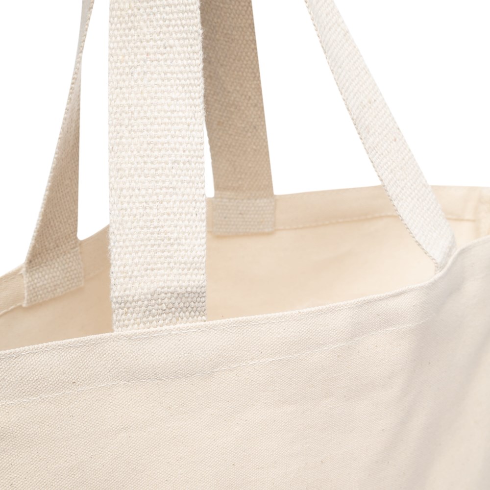 Grosse Baumwoll Shopper mit Jute Boden