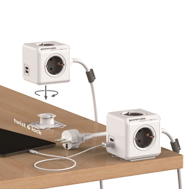 PowerCube Extended Duo USB, 1.5mtr cable